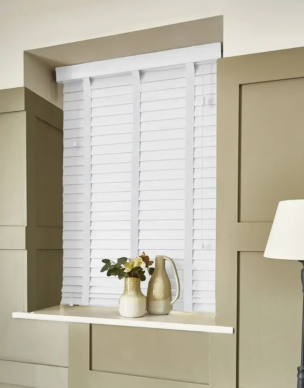 Blackout wooden blinds – perfect for a restful night’s sleep.