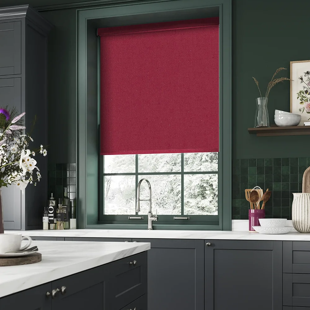 Our custom blackout window blinds fit any kitchen window perfectly.
