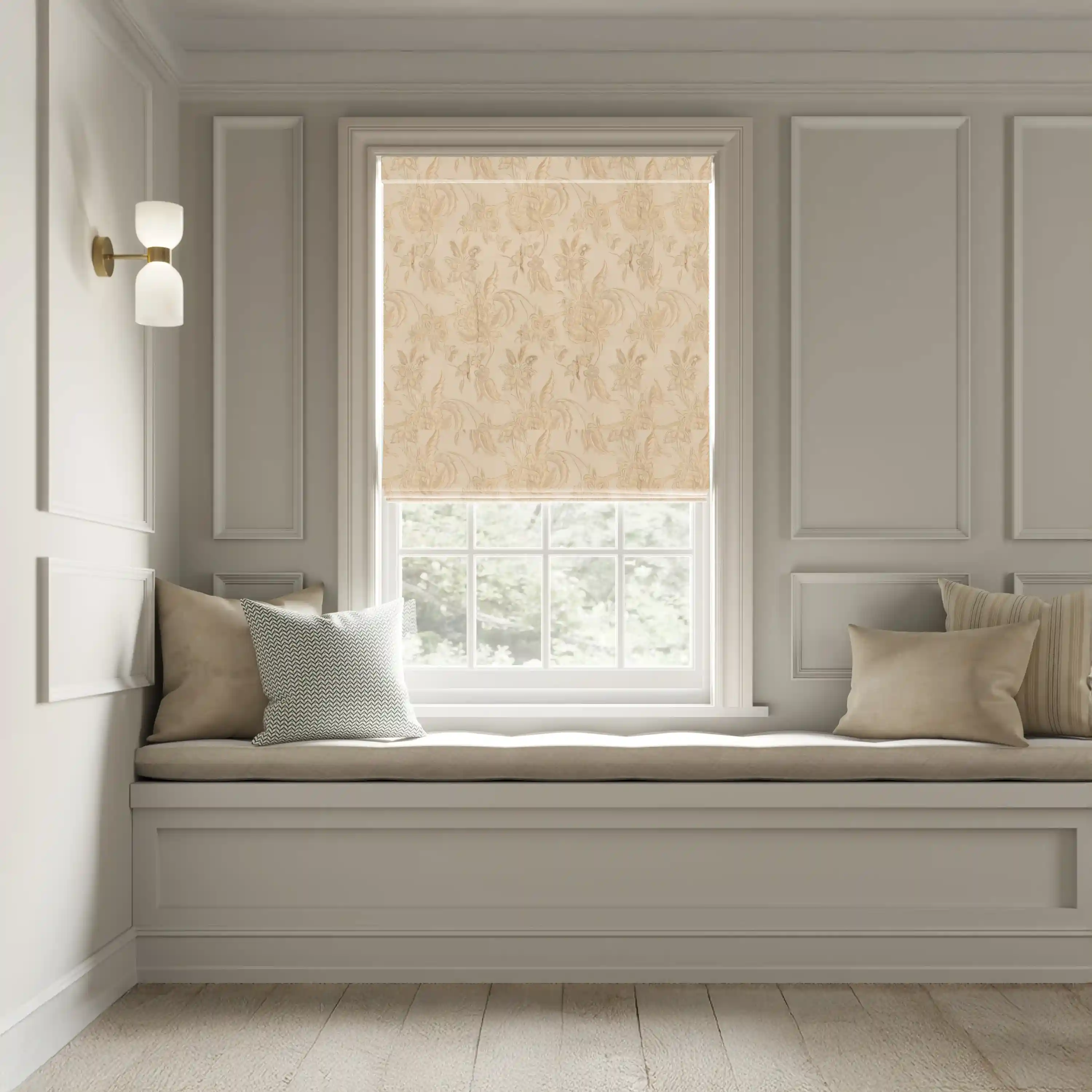 Roman Blinds for Study Rooms in Leeds (West Yorkshire)—Create the perfect study environment with Roman blinds that offer privacy and light control.