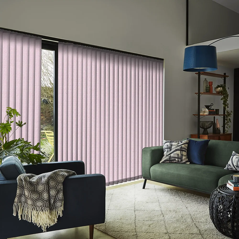 Candyfloss Blackout Vertical Blinds for Privacy - Made-to-Measure in the UK