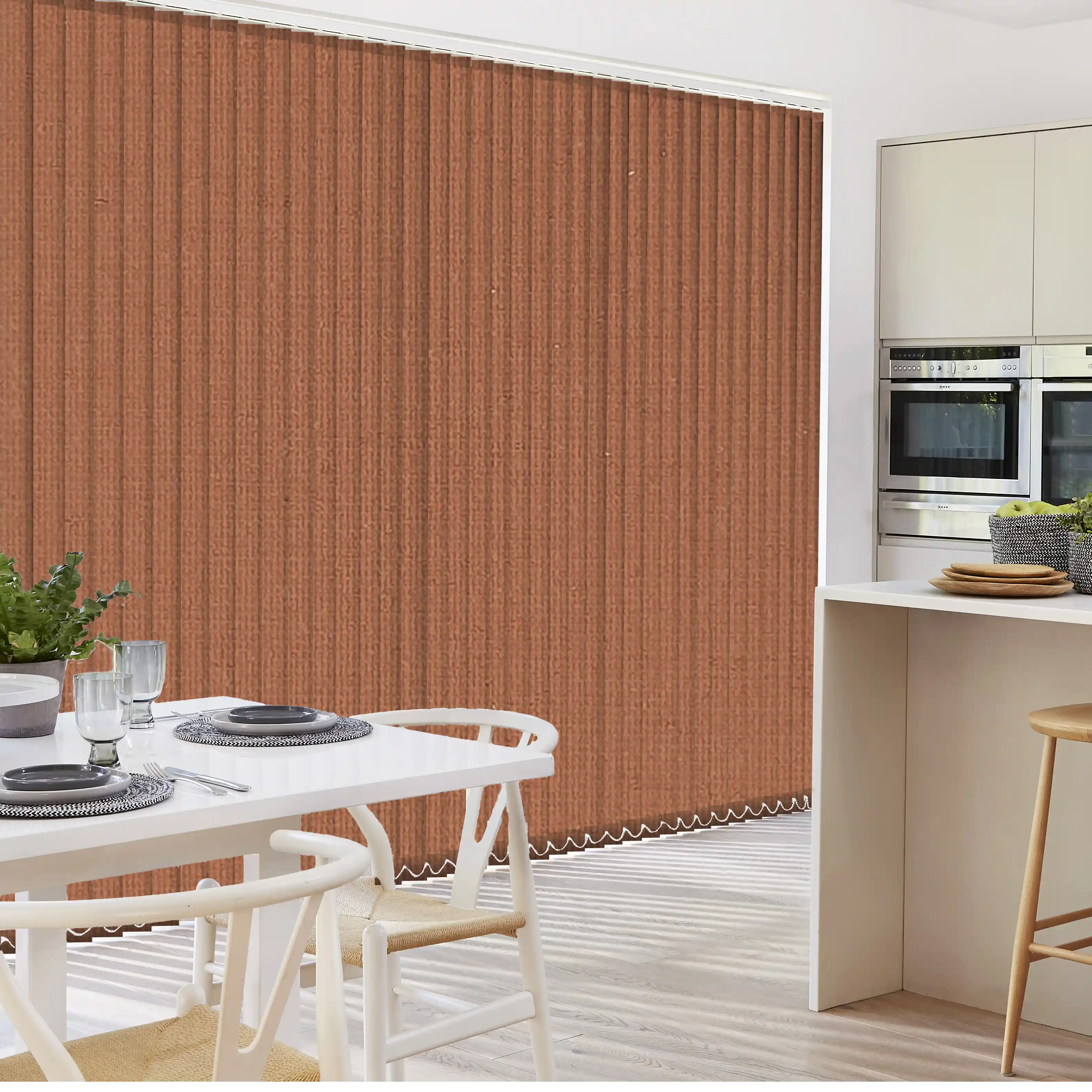 Rust Vertical Blinds for Living Room Light Control in London