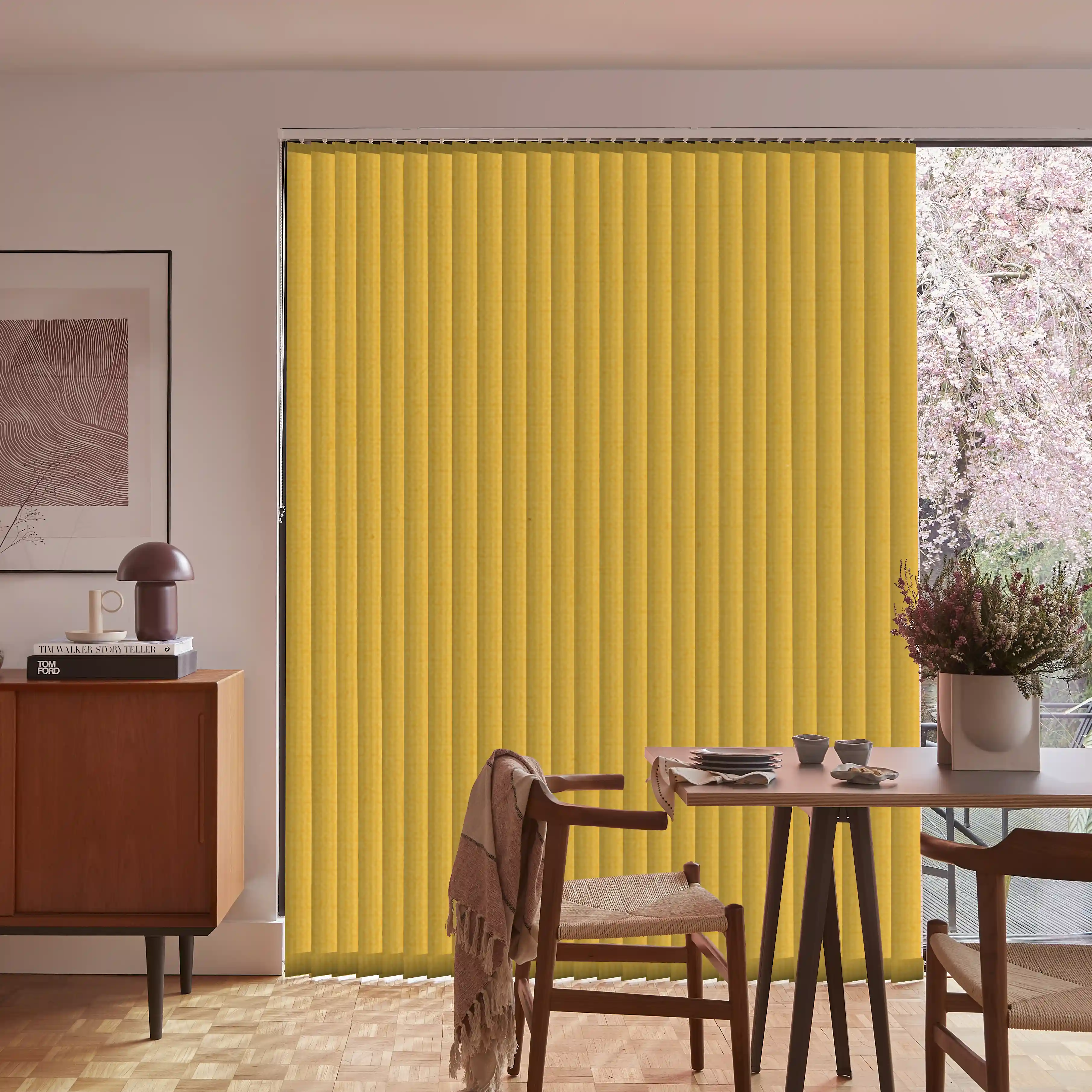 Affordable Sunshine Yellow blackout vertical blinds for modern homes